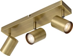 Candeeiro de Teto Moderno Bronze 3 Luzes Ajustável Retangular - Jeana