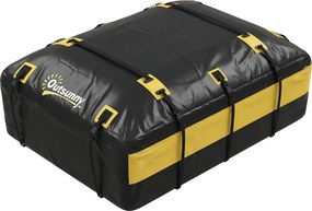 Outsunny Bolsa de Teto para Carro 594 L Impermeável com 6 Correias Tapete Antiderrapante e Ganchos para Veículos Preto e Amarelo | Aosom Portugal