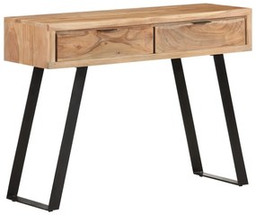 vidaXL Mesa consola 100x35x76 cm acácia maciça c/ arestas vivas