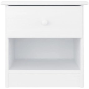 Mesa de cabeceira ALTA 43x35x40,5 cm pinho maciço branco