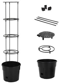 Vaso p/ cultivo de tomate Ø29,5x115 cm polipropileno antracite