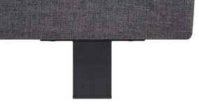 Cama de casal em tecido cinzento 160 x 200 cm ALBI Beliani