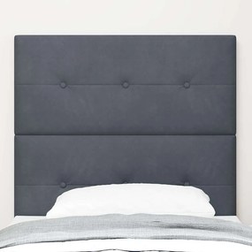 Cabeceira LED vidaXL Cinza Escuro 80 cm Veludo