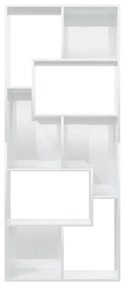 Estante 67x24x161 cm contraplacado branco brilhante