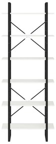 Estante alta 80x30x210 cm madeira de pinho maciça branco