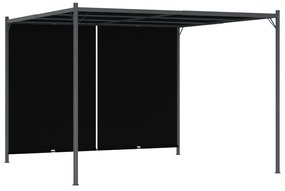 Pérgola de jardim com teto retrátil 3x3 m antracite