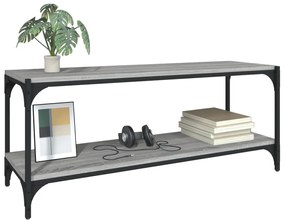 Móvel de TV 100x33x41 cm derivados madeira/aço cinzento sonoma