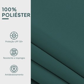 Tecido de Substituição para Toldo 2,8x2,5 m Tecido de Reposição com Proteção UV 50+ Impermeável Verde