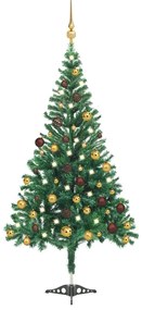 3077489 vidaXL Árvore de Natal artificial pré-iluminada + bolas 564 ramos