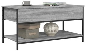 Mesa de centro 100x50x50cm deriv. madeira/metal cinzento sonoma