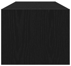 Armário de TV vidaXL Preto Carvalho 100x31x25,5 cm Madeira de engenhar