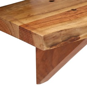 Prateleiras de parede 2 pcs 60x20x18cm madeira de acácia maciça