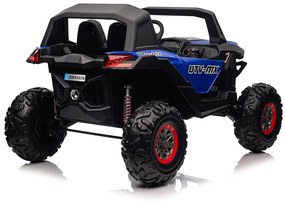 Carro elétrico para Crianças 24V 2 Lugares 4x4 Buggy UTV-MX 2000N Rodas de EVA, Assento de couro Azul