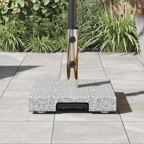 Base de Parasol com Rodas , Manípulo Cinza Granito, 29kg, Quadrada