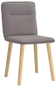 Cadeiras de jantar 2 pcs tecido cinzento-acastanhado