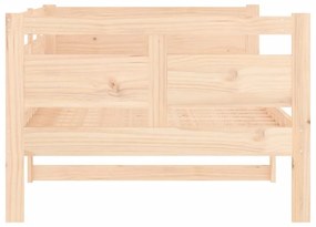 Sofá-cama madeira de pinho maciça 90x190 cm