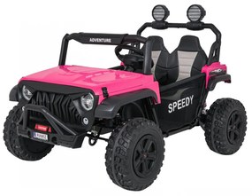 Jipe elétrico para Crianças 2 Lugares 24V 4x4 PASSION 4x4 Off-Road Rodas Espuma EVA, Assento couro ecológico Rosa