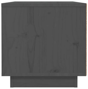 Mesa de cabeceira 40x34x45 cm madeira de pinho maciça cinza