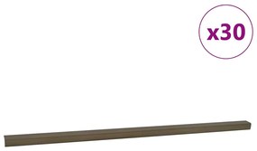 Perfis para degraus 30 pcs Castanho 67 cm Alumínio