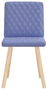 Cadeiras de jantar 2 pcs Jeans Tecido Azul