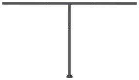 Toldo automático independente 400x300 cm laranja e castanho