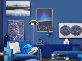 Quadro com motivo de céu noturno em azul 63 x 93 cm GRIZZANA Beliani