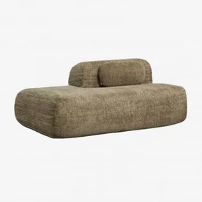 Módulo Divã Esquerdo Para Sofá Modular Em Chenille Embalado A Vácuo Merida Chenille Grossa Verde Sálvia - Sklum