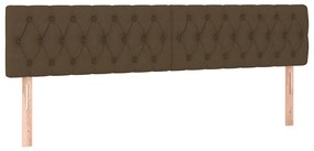 Cama boxspring com colchão 120x190 cm tecido castanho-escuro