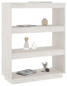 Estante/divisória 80x35x103 cm pinho maciço branco