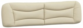 Cama com colchão 200x200 cm tecido cor creme