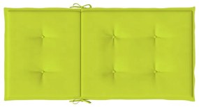 Almofadões lombares p/ cadeiras jardim 2pcs oxford verde brilh.