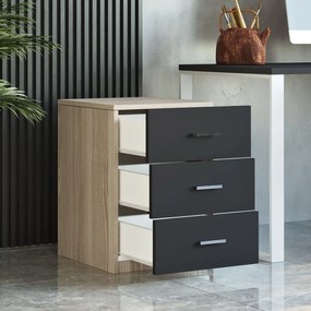 Gaveta VO3 – Carvalho/Preto – 44,5x61,8x46,6 cm