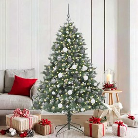 vidaXL Árvore de Natal Artificial com suporte Verde 126 x 126 x 180 cm