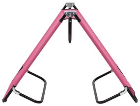Espreguiçadeira dobrável aço rosa