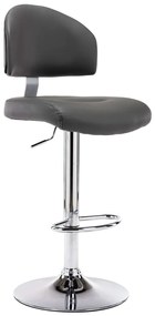 Bancos de bar 2 pcs couro artificial cinzento