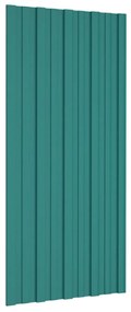 Painéis de telhado 36 pcs 100x45 cm aço galvanizado verde