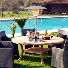 Aquecedor de mesa portátil externo a gás propano de 90 cm com proteção contra tombamento e superaquecimento