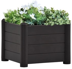 vidaXL Canteiro elevado para jardim PP 43x43x35 cm antracite