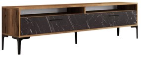 Unidade TV Istanbul – Nogueira e Mármore Preto – 180x35x47 cm