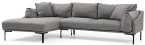 Sofá de Canto Leo Corner – Cinzento – 255 x 150 cm