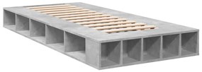 Estrutura de cama 100x200 cm derivados de madeira cinza sonoma