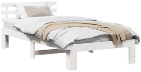 Estrutura de Cama Branca de Madeira Branca Madeira 75 x 190 cm