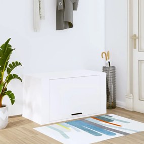 vidaXL Sapateira de parede 70x35x38 cm derivados de madeira branco