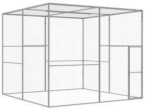 vidaXL Jaula para gatos 3x3x2,5 m aço galvanizado