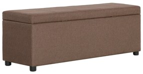 Banco c/ compartimento de arrumação 116 cm poliéster castanho