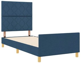 Cama vidaXL Azul 90x200 cm em Tecido