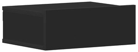 Mesa de cabeceira suspensa 2 pcs derivados de madeira preto