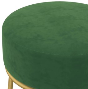 Banqueta redonda veludo verde