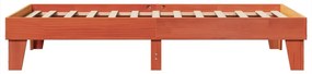 Cama sem colchão 100x200 cm pinho maciço castanho-mel