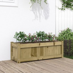 vidaXL Vaso/floreira de jardim 90x31x31 cm madeira de pinho impregnada